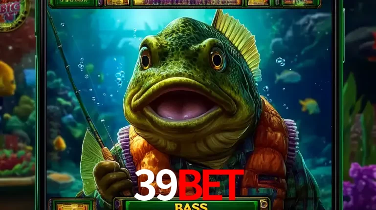 Personagem de peixe pescador do popular jogo de slot com tema de pescaria, uma das emocionantes opções de caça-níqueis para jogar e ganhar no cassino 39BET.